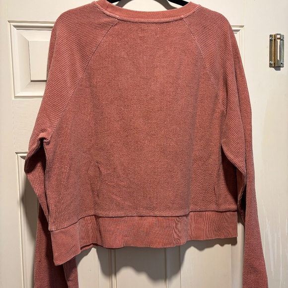 Altar’d State Howdy Cord/Ribbed Crop Sweatshirt - Picture 4 of 4